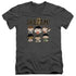 SHAZAM MOVIE/CHIBI GROUP - S/S ADULT V-NECK 30/1 - CHARCOAL