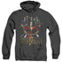 SHAZAM MOVIE/GROUP OF HEROES - ADULT HEATHER HOODIE - BLACK