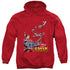 SUPERMAN/BREAKING CHAINS - ADULT PULLOVER HOODIE - RED