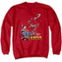 SUPERMAN/BREAKING CHAINS - ADULT CREWNECK SWEATSHIRT - RED