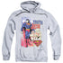 SUPERMAN/TRUTH JUSTICE - ADULT PULLOVER HOODIE - ATHLETIC HEATHER
