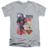 SUPERMAN/TRUTH JUSTICE - S/S ADULT V-NECK 30/1 - ATHLETIC HEATHER
