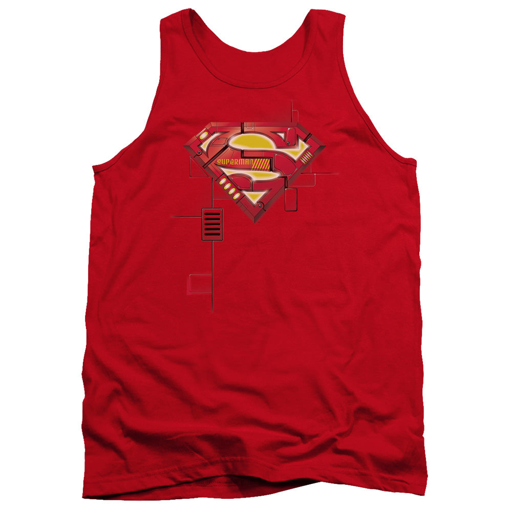 SUPERMAN/SUPER MECH SHIELD - ADULT TANK - RED