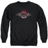 SUPERMAN/STEEL FLAMES SHIELD - ADULT CREWNECK SWEATSHIRT - BLACK