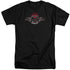 SUPERMAN/STEEL FLAMES SHIELD - S/S ADULT TALL 18/1 - BLACK