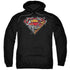 SUPERMAN/BREAKING CHAIN LOGO - ADULT PULLOVER HOODIE - BLACK