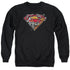 SUPERMAN/BREAKING CHAIN LOGO - ADULT CREWNECK SWEATSHIRT - BLACK