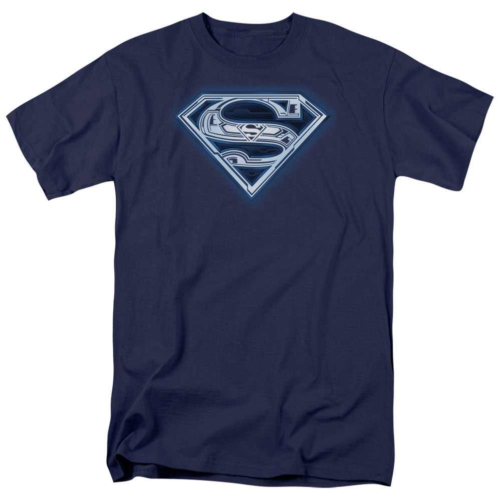 SUPERMAN/CYBER SHIELD - S/S ADULT 18/1 - NAVY