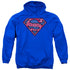 SUPERMAN/PAISLEY SHIELD - ADULT PULLOVER HOODIE - ROYAL BLUE