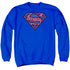 SUPERMAN/PAISLEY SHIELD - ADULT CREWNECK SWEATSHIRT - ROYAL BLUE