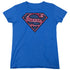 SUPERMAN/PAISLEY SHIELD - S/S WOMENS TEE - ROYAL BLUE