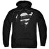 SUPERMAN/DRIPPING SHIELD - ADULT PULLOVER HOODIE - BLACK