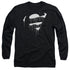 SUPERMAN/DRIPPING SHIELD - L/S ADULT 18/1 - BLACK