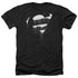 SUPERMAN/DRIPPING SHIELD - ADULT HEATHER - BLACK
