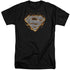 SUPERMAN/STEEL FIRE SHIELD - S/S ADULT TALL 18/1 - BLACK