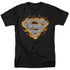 SUPERMAN/STEEL FIRE SHIELD - S/S ADULT 18/1 - BLACK