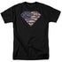 SUPERMAN/ALL AMERICAN SHIELD - S/S ADULT 18/1 - BLACK