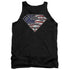 SUPERMAN/ALL AMERICAN SHIELD - ADULT TANK - BLACK