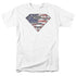 SUPERMAN/ALL AMERICAN SHIELD - S/S ADULT 18/1  -  WHITE