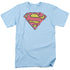 SUPERMAN/DISTRESSED SHIELD - S/S ADULT 18/1 - LIGHT BLUE