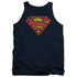 SUPERMAN/DISTRESSED SHIELD - ADULT TANK - NAVY