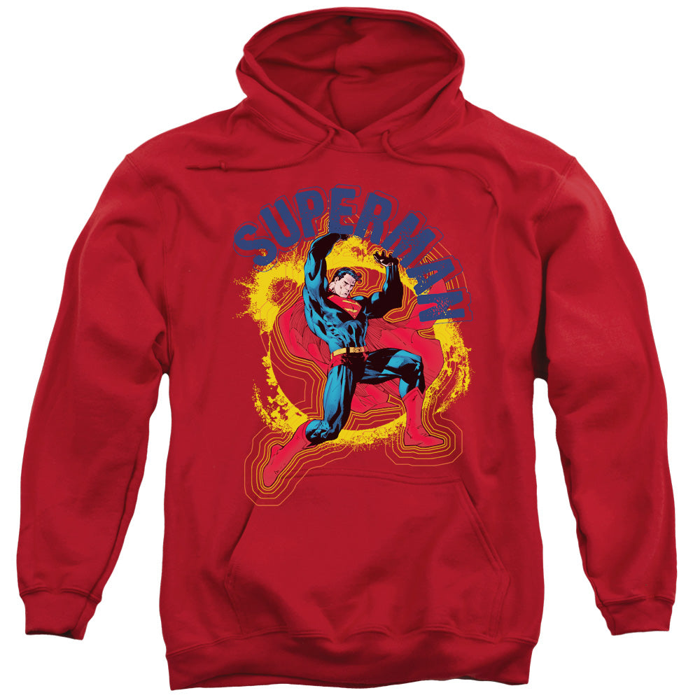 SUPERMAN/A NAME TO UPHOLD - ADULT PULLOVER HOODIE - RED