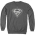 SUPERMAN/TRIBAL STEEL LOGO - ADULT CREWNECK SWEATSHIRT - CHARCOAL