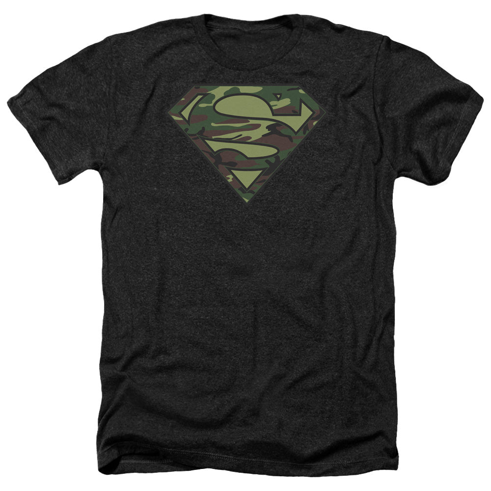 SUPERMAN/CAMO LOGO - ADULT HEATHER - BLACK