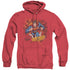 SUPERMAN/SORRY ABOUT THE WALL - ADULT HEATHER HOODIE - RED