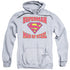 SUPERMAN/MAN OF STEEL JERSEY - ADULT PULLOVER HOODIE - ATHLETIC HEATHER