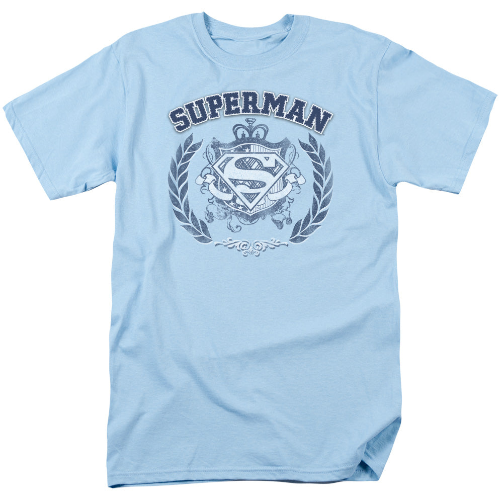SUPERMAN/COLLEGIATE CREST - S/S ADULT 18/1 - LIGHT BLUE