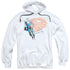 SUPERMAN/SUPER AMERICAN FLAG - ADULT PULLOVER HOODIE - WHITE