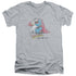 SUPERMAN/AND HIS DOG - S/S ADULT V-NECK 30/1 - ATHLETIC HEATHER