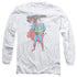 SUPERMAN/VINTAGE INK SPLATTER - L/S ADULT 18/1 - WHITE