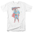 SUPERMAN/VINTAGE INK SPLATTER - S/S ADULT 18/1 - WHITE