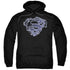 SUPERMAN/ELECTRIC SUPES SHIELD - ADULT PULLOVER HOODIE - BLACK