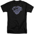 SUPERMAN/ELECTRIC SUPES SHIELD - S/S ADULT TALL 18/1 - BLACK
