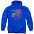SUPERMAN/COOL WORD SUPES - ADULT PULLOVER HOODIE - ROYAL BLUE