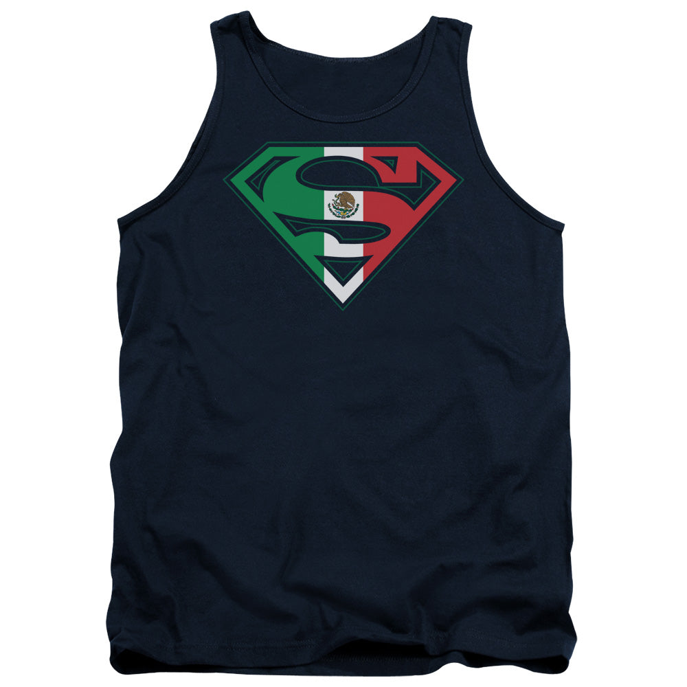 SUPERMAN/MEXICAN SHIELD - ADULT TANK - NAVY