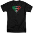 SUPERMAN/MEXICAN FLAG SHIELD - S/S ADULT TALL 18/1 - BLACK