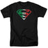 SUPERMAN/MEXICAN FLAG SHIELD - S/S ADULT 18/1  -  BLACK