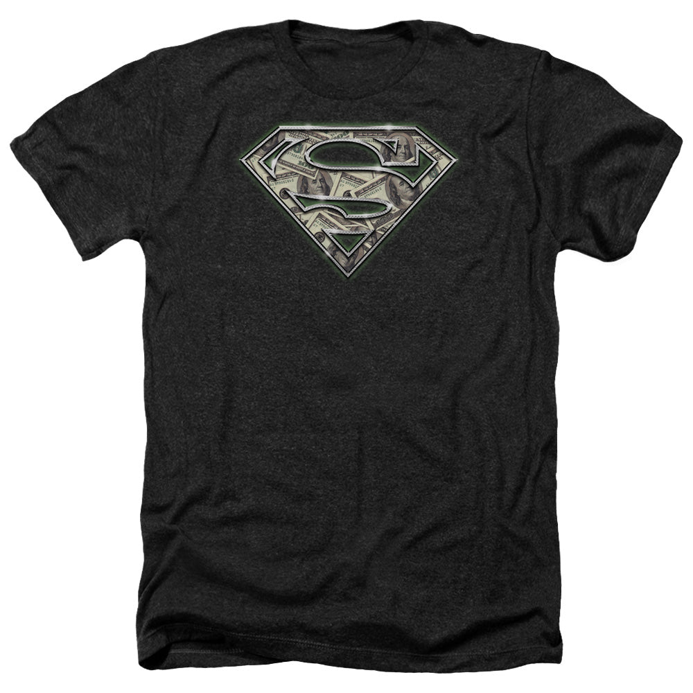 SUPERMAN/ALL ABOUT THE BENJAMINS - ADULT HEATHER - BLACK