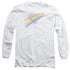 SUPERMAN/DISTRESSED OUTLINE -  L/S ADULT 18/1  - WHITE