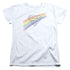 SUPERMAN/DISTRESSED OUTLINE - S/S WOMENS TEE - WHITE