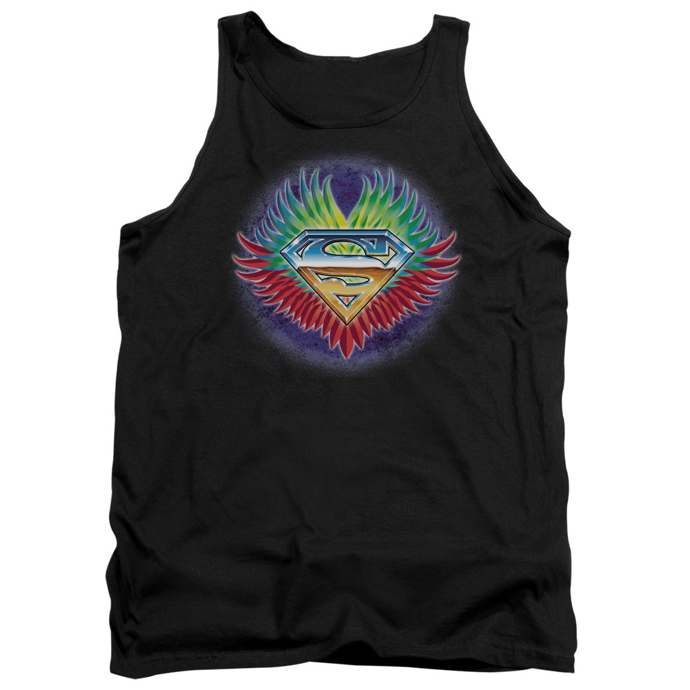 SUPERMAN/DONT STOP BELIEVING - ADULT TANK - BLACK