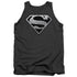 SUPERMAN/SUPER METALLIC SHIELD - ADULT TANK - CHARCOAL