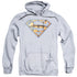 SUPERMAN/BASKETBALL SHIELD - ADULT PULLOVER HOODIE - ATHLETIC HEATHER