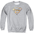 SUPERMAN/BASKETBALL SHIELD - ADULT CREWNECK SWEATSHIRT - ATHLETIC HEATHER