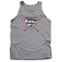 SUPERMAN/CROSSED BATS - ADULT TANK - ATHLETIC HEATHER
