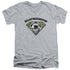 SUPERMAN/SOCCER SHIELD - S/S ADULT V-NECK 30/1 - ATHLETIC HEATHER